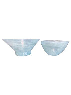 Onda Artisan Glass Bowls 11" Angular & 9" Round